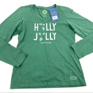 Life Is Good Christmas crusher t XS NWT!